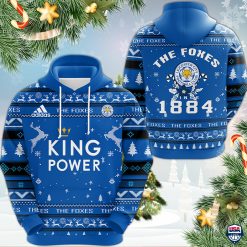 Leicester City FC The Foxes 1884 Ugly Christmas Pullover Hoodie