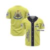 Newcastle United FC Custom Name Yellow Baseball Jersey