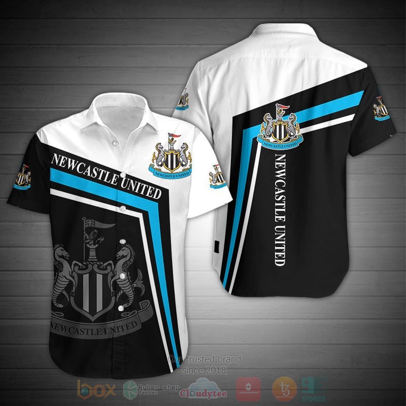 Newcastle United FC Black White Hawaiian Shirt V3 Newcastle United FC Black White Hawaiian Shirt V3