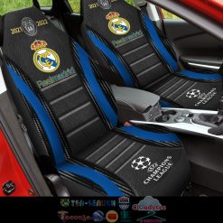 Real Madrid Black Blue Champions League 2021 2022 Car Seat Covers