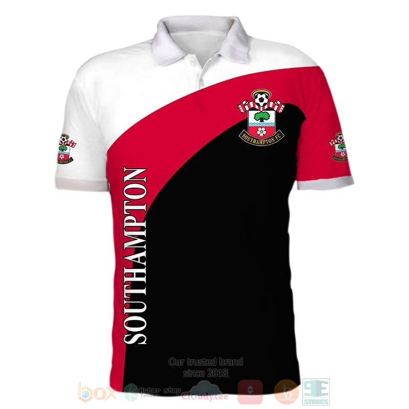 Southampton FC White Red Black Polo Shirt