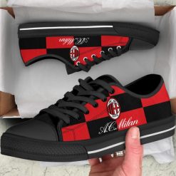 Alternative view of AC Milan Red Black Pattern Low Top Shoes