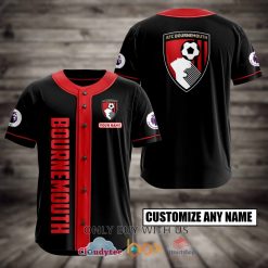 AFC Bournemouth Custom Name Black Baseball Jersey