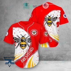 Brentford FC White Red Yellow Baseball Jersey