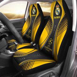 Real Madrid Yellow Black Champions League Car Seat Covers