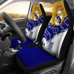 Real Madrid Blue White Car Seat Covers