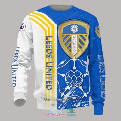 Leeds United Blue With Yellow Stripes Sweatshirt