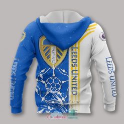 Alternative view of Leeds United Blue With Yellow Stripes Pullover Hoodie