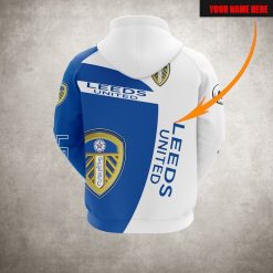 Alternative view of Leeds United Blue White Zip Up Hoodie
