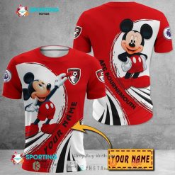 AFC Bournemouth Custom Name Mickey T-Shirt