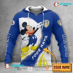 Leeds United Mickey Custom Name Pullover Hoodie