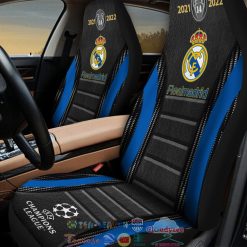 Alternative view of Real Madrid Black Blue Champions League 2021 2022 Car Seat Covers