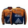 NFL Chicago Bears Orange Blue White Arrow Bomber Jacket