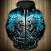 NFL Jacksonville Jaguars Skull Black Zip Up Hoodie