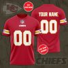 NFL Kansas City Chiefs Custom Name Number Red T-Shirt