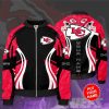 NFL Kansas City Chiefs Custom Name Red Black Bomber Jacket
