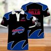 NFL Buffalo Bills Black Blue Helmet Version Polo Shirt