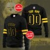 NFL Pittsburgh Steelers Custom Name Number Black Golden Sweatshirt