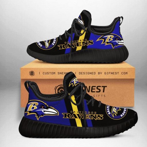 NFL Baltimore Ravens Purple Gold Reze Sneakers V2