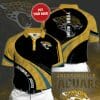 NFL Jacksonville Jaguars Custom Name Black Gold Polo Shirt