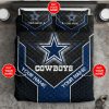 NFL Dallas Cowboys Custom Name Black Blue Bedding Set