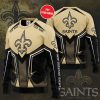 NFL New Orleans Saints Custom Name Golden Black Sweatshirt