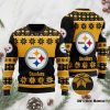 NFL Pittsburgh Steelers Logo Ugly Christmas Black Golden Sweater