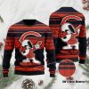 NFL Chicago Bears Snoopy In Orange Dark Blue Sweater