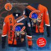 NFL Chicago Bears Custom Name Iron Maiden In Orange Blue Sweater