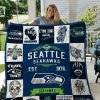 NFL Seattle Seahawks Navy Grey Est 1976 Quilt Blanket