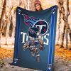 NFL Tennessee Titans Navy Blue Helmet Fleece Blanket