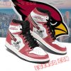 NFL Arizona Cardinals Red White Helmet Air Jordan 1 High Sneakers