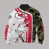 NFL Kansas City Chiefs White Red Camo Bomber Jacket