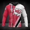 NFL Kansas City Chiefs Red White Zip Up Hoodie