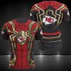 NFL Kansas City Chiefs Red Spider Man T-Shirt
