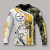 NFL Pittsburgh Steelers White Golden Camo Pullover Hoodie