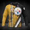 NFL Pittsburgh Steelers Golden Black Logo Special Zip Up Hoodie