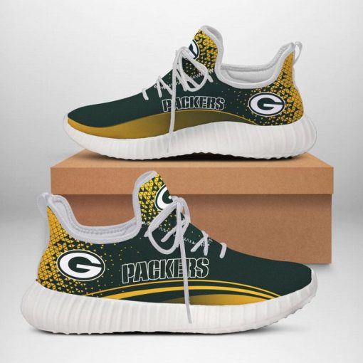 NFL Green Bay Packers Green Yellow Curve Reze Sneakers