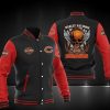 NFL Chicago Bears Black Red Harley DavidSon Baseball Jacket