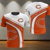 NFL Chicago Bears White Nice Curve In Orange T-Shirt