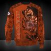 NFL Chicago Bears Orange Scratch Player In Fire Sweatshirt