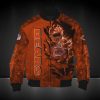 NFL Chicago Bears Orange Scratch Player In Fire Bomber Jacket