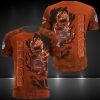 NFL Chicago Bears Orange Scratch Player In Fire T-Shirt