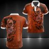 NFL Chicago Bears Orange Scratch Player In Fire Polo Shirt
