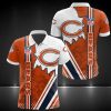 NFL Chicago Bears Orange White Logo In Hert Polo Shirt