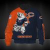 NFL Chicago Bears Orange Dark Blue Perfect Design Bomber Jacket