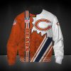 NFL Chicago Bears Orange White Logo In Hert Bomber Jacket