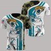 NFL Jacksonville Jaguars White Teal Camo T-Shirt