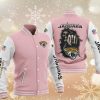 NFL Jacksonville Jaguars Pink Skull Baseball Jacket