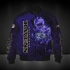 NFL Baltimore Ravens Purple Camo Bomber Jacket